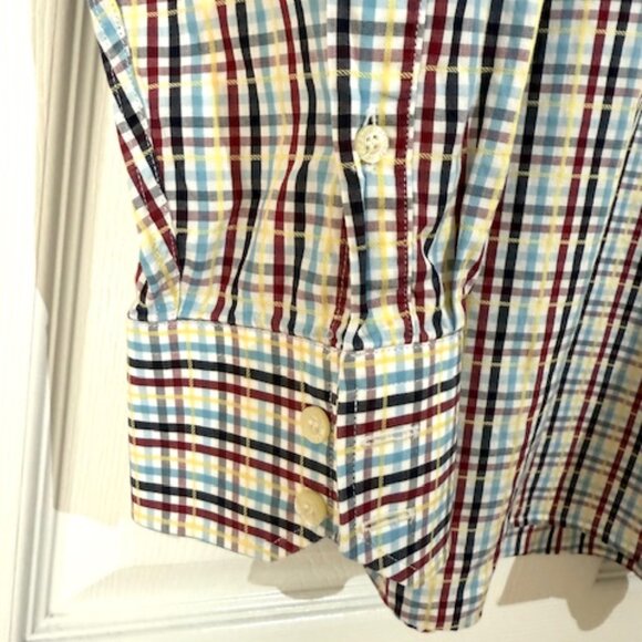 Lacoste Men’s Plaid Button-Down Dress Shirt Size 44 (Large) - Picture 5 of 5